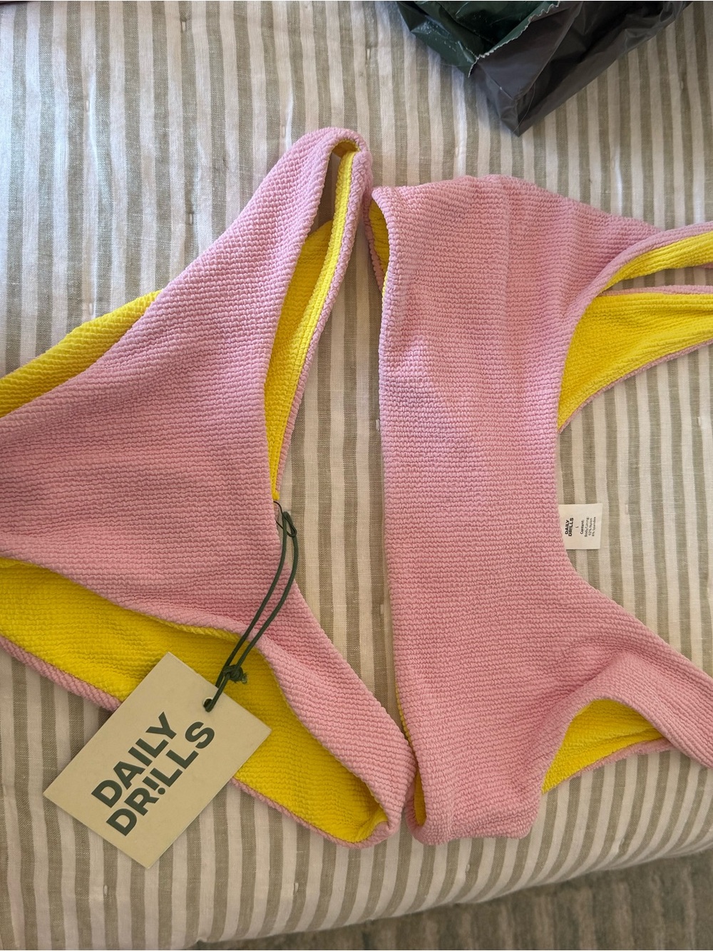 NWT- Daily Drills Reversible Pink & Yellow bikini